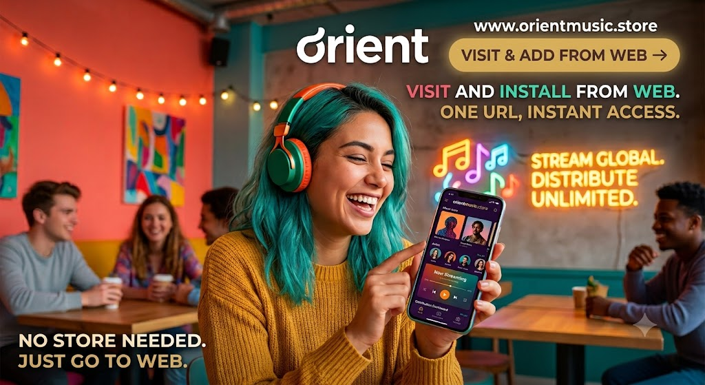 OrientMusic Store platform promotional screenshot