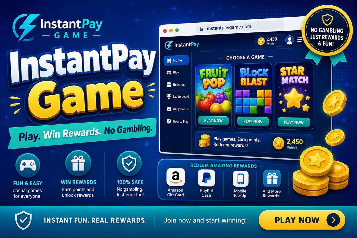 InstantPay Game platform promotional screenshot