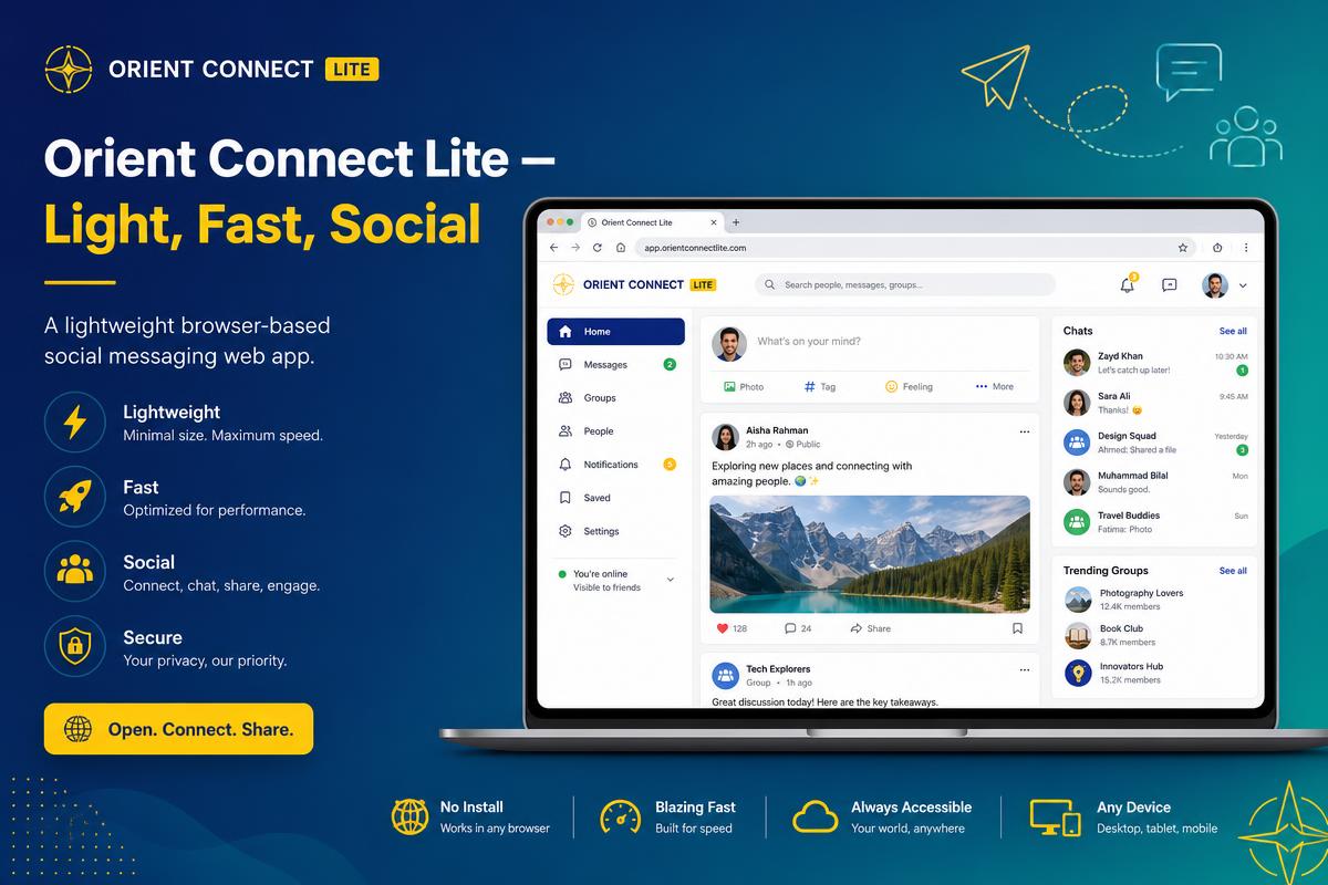 Orient Connect Lite web app promotional graphic