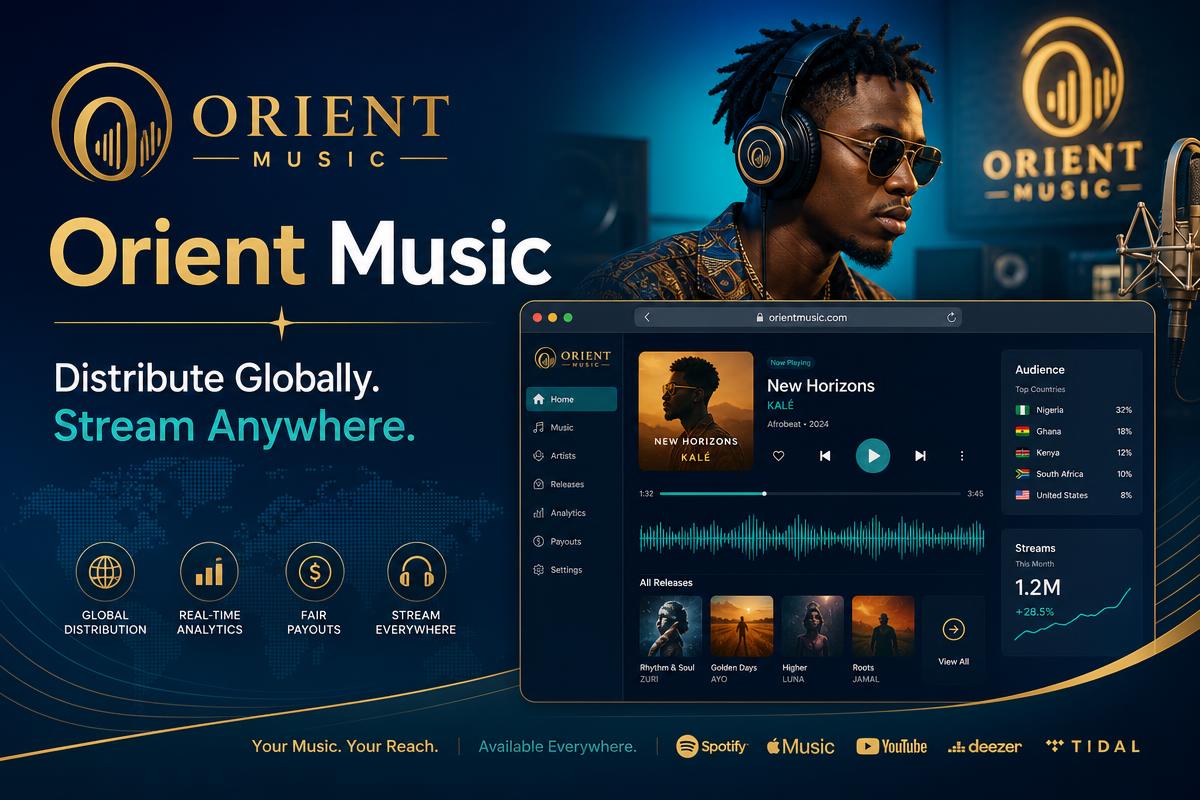 Orient Music platform promotional screenshot